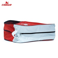 Sac à roulettes pour patins à roulettes Cougar Factory, une épaule, en nylon 420D, rouge, portable, grand, pour patins, chaussures, sports, protections de sécurité pour les coudes et les genoux