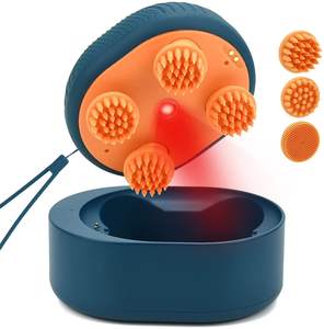 Masseur de cuir chevelu électrique portable rechargeable OEM, étanche, avec pétrissage et 84 points de massage - Product Image 1