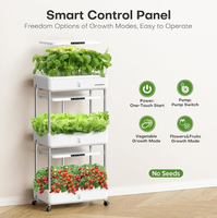 Système de culture hydroponique écologique, étagère de culture de plantes d'intérieur multicouche, construction en acier inoxydable, alimenté par USB pour la maison
