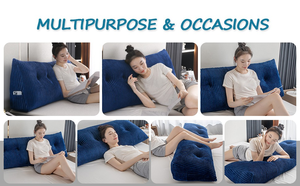 Oreiller <span class=keywords><strong>de</strong></span> tête <span class=keywords><strong>de</strong></span> <span class=keywords><strong>lit</strong></span> compensée <span class=keywords><strong>pour</strong></span> <span class=keywords><strong>coussin</strong></span> triangulaire avec rouleau <span class=keywords><strong>de</strong></span> cou <span class=keywords><strong>grand</strong></span> traversin assis dans le support <span class=keywords><strong>de</strong></span> positionnement du dossier du <span class=keywords><strong>lit</strong></span> - Product Image 5