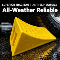 Cale de roue en PU 15T durable, bloc de sécurité antidérapant pour véhicules lourds, butée de camion haute visibilité jaune résistante aux hautes températures
