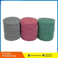Almohadilla Redonda de Óxido de Aluminio para Fregar, Esponja de Doble Cara Absorbente de Agua, Almohadilla Verde para Pulir