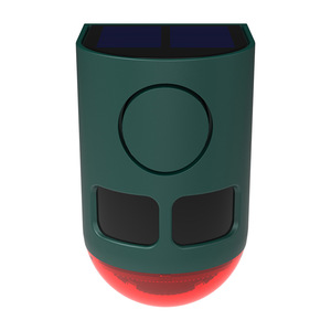 Ultrasonic Solar Animal Repeller 129dB <b>Motion</b> <b>Sensor</b> Alarm 6 Red Flashing <b>LED</b> 4 Modes Outdoor Security Siren <b>Light</b> for Farm - Product Image 5