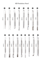 Prix usine 420 outils de manucure en acier inoxydable Logo personnalisé Double clou cuticule poussoir luxe infantile argent mort luxueux