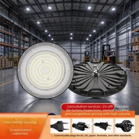Lumière LED UFO à télécommande intelligente avec détecteur de mouvement, éclairage commercial et industriel pour entrepôt, garage, salle de sport