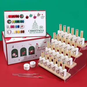 ZRKGEL Christmas Gel Nail Polish Burgundy Dark Red Green Caramel Gel Nail polish Nail Art Manicure Christmas Gift