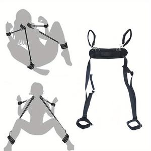 อุปกรณ์พันธนาการทางเพศสำหรับผู้ใหญ่แบบขายส่ง อุปกรณ์ BDSM สายรัดขาและข้อเท้าแบบปรับได้ ตั้งแต่คอถึงต้นขา เหมาะสำหรับคู่รักที่ชื่นชอบการเล่น SM - Product Image 1