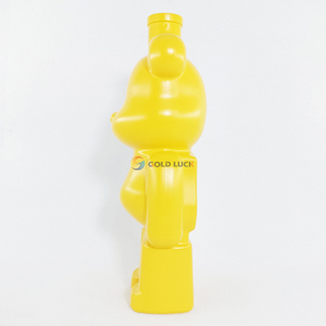 Botellas de licor de bebida de vidrio con forma de oso violento, botella de vidrio amarilla con tapón de corcho - Product Image 4