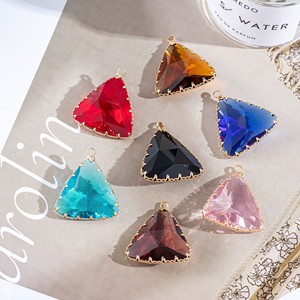 Xuyên biên giới nóng bán đồng dát Pha Lê Hoa Claw tam giác Mặt Dây Chuyền Vòng đeo tay bông tai phụ kiện thời trang - Product Image 1