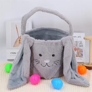 Panier de Pâques en peluche personnalisé avec logo brodé, oreilles de lapin longues, <span class=keywords><strong>pour</strong></span> les jeux de <span class=keywords><strong>chasse</strong></span> <span class=keywords><strong>aux</strong></span> œufs de Pâques <span class=keywords><strong>pour</strong></span> enfants - Product Image 5