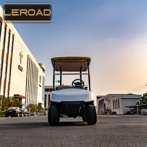 LEROAD最新白色L2高尔夫球车标准漂亮外部耐用高效电动高尔夫球车