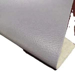 Cheaper price finished litchi Artificial Leather Fabric For making Sofa and furniture