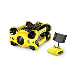 Rov sous-marin avec Joystick Drone étanche GPS 15m Robot caméra sous-marine détecteur de poisson pour la pêche et la plongée