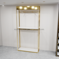 Étagères réglables porte-vêtements en métal robuste porte-vêtements forme simple moderne support de hall sur pied