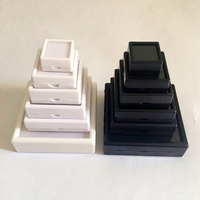 Boîte à pierres précieuses en plastique avec couvercle, étui à deux pièces à fermeture à pression pour diamants et bijoux, emballage cadeau