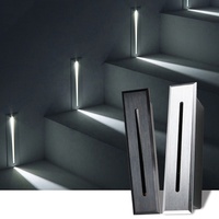 Éclairage d'escalier LED 3W, éclairage d'escalier LED intérieur étanche IP20/IP65, applique murale encastrée, éclairage d'escalier décoratif LED