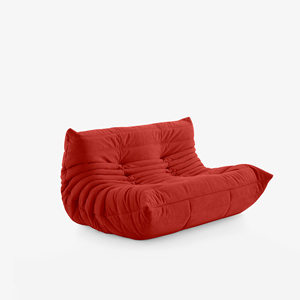 Modern Italian Design Caterpillar <b>Floor</b> <b>Sofa</b> Luxury Small 2 Seater Fabric Couch for Apartment - Product Image 2