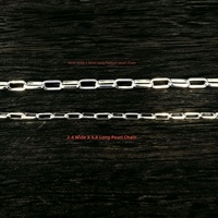 Catena in Argento Sterling 925 Stile Graffetta Non Finita per Creazione di Gioielli Fai-da-Te, Collane e Bracciali, Vendita all'Ingrosso