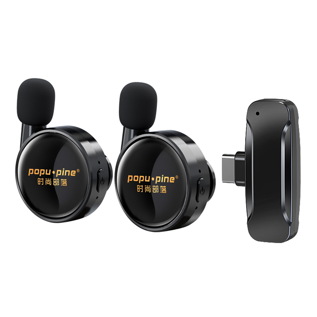 Wireless Lavalier Microphone With Charging case 650mAh Noise Reduction Outdoor Live Broadcast Living Microphone