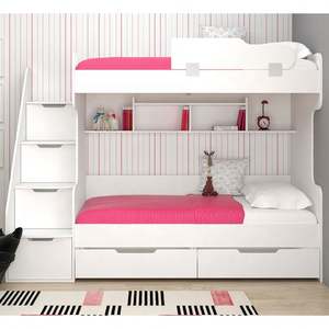 Детская двухъярусная кровать нового дизайна, детская двухъярусная кровать, двухъярусная кровать с шагами (7 различных цветов) - Product Image 3
