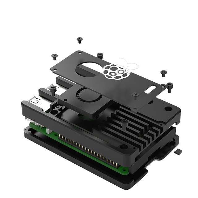 Ultra-thin Aluminum Alloy CNC Passive Cooling Protective Case for Protection Cooling Compatible Raspberry Pi 5 N310/N311