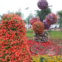 Pot de fleurs vertical hydroponique SOL noir écologique avec trou de drainage, auto-arrosant, durable, léger et moderne