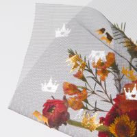 Papier d'emballage pour bouquet de roses en gaze estampé à chaud, imperméable, enduit de PE double face, pour anniversaire, mariage, fête des mères