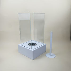 Nouvelle promotion, foyer de table en métal sans fumée à l'éthanol, brûleur de table, cheminée de table avec verre - Product Image 4