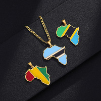 Accessoire Hip Hop en Acier Inoxydable, Broche Carte d'Afrique avec motifs Nigéria, Somalie, Angola, artisanat de poinçonnage fait main, personnalisable, fabriqué en Chine