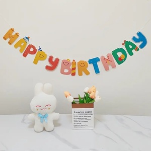 A colorful birthday candle "Happy Birthday" banner is suitable for birthday <strong>decoration</strong>. - Product Image 3