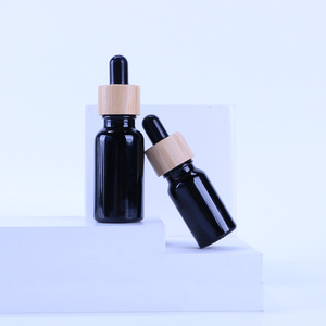 Essential Oil <b>Bottle</b> Custom Logo Black Glass <b>Dropper</b> <b>Bottle</b> For Aromatherapy Oil Cosmetics Container Empty With Rubber <b>Dropper</b> - Product Image 2