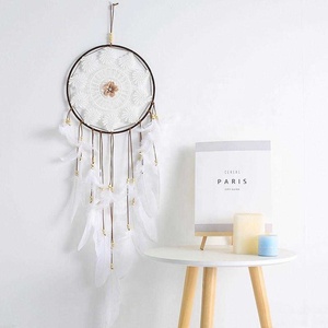 <span class=keywords><strong>Attrape</strong></span>-rêves pour chambre à coucher, fait à la main, plumes, grand <span class=keywords><strong>attrape</strong></span>-rêves, décoration murale, artisanat, ornement pour la maison, chambre à coucher, enfants, garçons, natif - Product Image 3