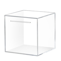 Tirelire en plastique acrylique transparent personnalisée Glosense, boîte à économies à briser pour adultes et enfants, modèle Glosense