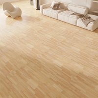 Rouleau de Revêtement de Sol Vinyle PVC Épais Doublé Tissu, Motif Bois et Rayures, Chaud, Doux & Élégant, Tapis de Pièce pour Décoration Intérieure