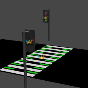Водонепроницаемый светодиодный дорожный фонарь с оповещением о пересечении пешеходных дорожек зебры