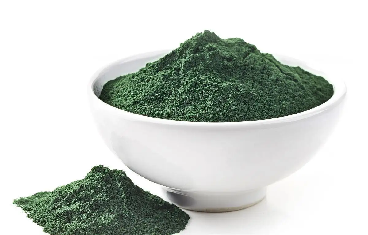 Poudre d'algues de spiruline de chlorella de qualité alimentaire pour la nourriture de poisson de crevette d'aquarium d'alimentation d'ormeau