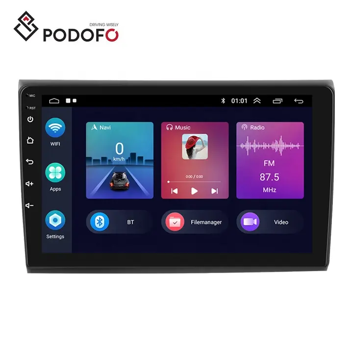 Podofo 9 pollici Android autoradio Carplay Android Auto GPS RDS supporto HIFI telecamera per Fiat Bravo 2008-2013