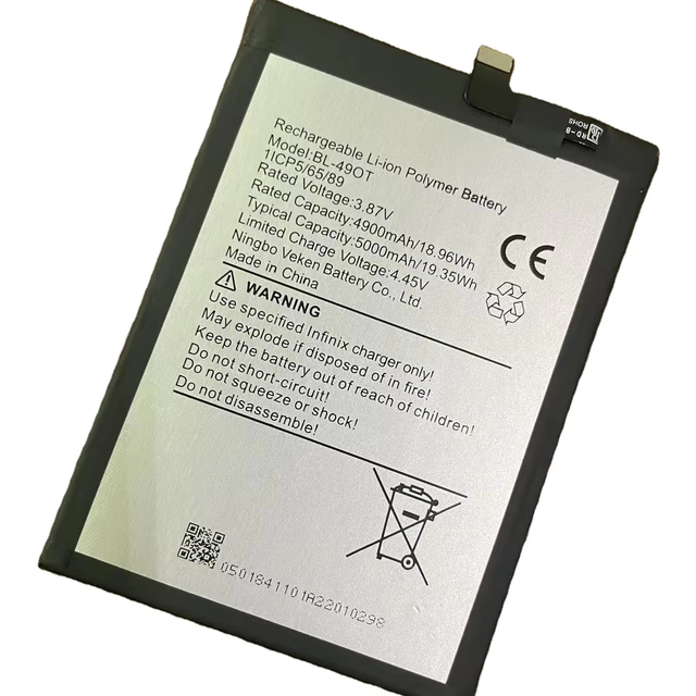 BL-49CT OEM Brand 5000mAh Lithium Rechargeable Mobile Phone Battery Black Compatible 4900mAh 3.85V Charging Voltage