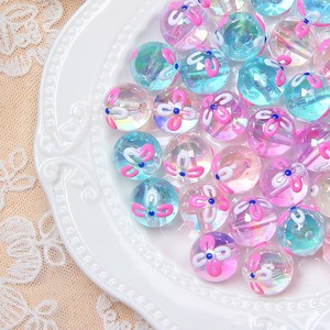 Cuentas redondas nuevas pequeñas y frescas Diy cuentas pintadas coche colgante pulsera accesorios cuentas acrílicas cuentas de tulipán animales lindos - Product Image 4