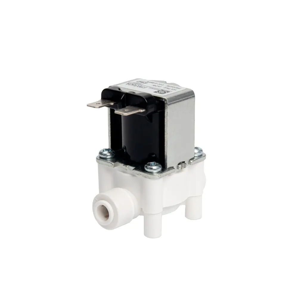 Meishuo solenoid valve FPD360A 1/4 quick connect fitting plastic valve 12 volt 24v electric switch for water dispenser