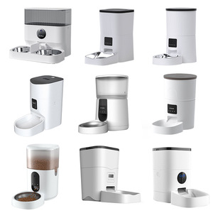 Dudu Distributeur automatique intelligent de nourriture pour animaux de compagnie avec contrôle par application et programmation des repas pour chats et chiens, design arrondi, prise européenne - Product Image 1