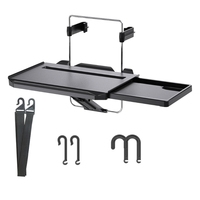 BAOAN Nouveau design, table de travail pliable en plastique noir pour ordinateur portable, plateau de repas multifonctionnel pour voiture, support portable universel