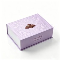 Boîte à chocolat personnalisée avec logo, emballage alimentaire, boîte à truffes, boîte à chocolat magnétique avec séparateur en papier