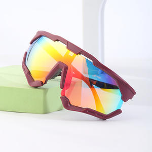 Gafas de sol de ciclismo a la moda 9818, lentes polarizadas de PC de una pieza, protección UV400, gafas para deportes al aire libre para hombres y mujeres - Product Image 5