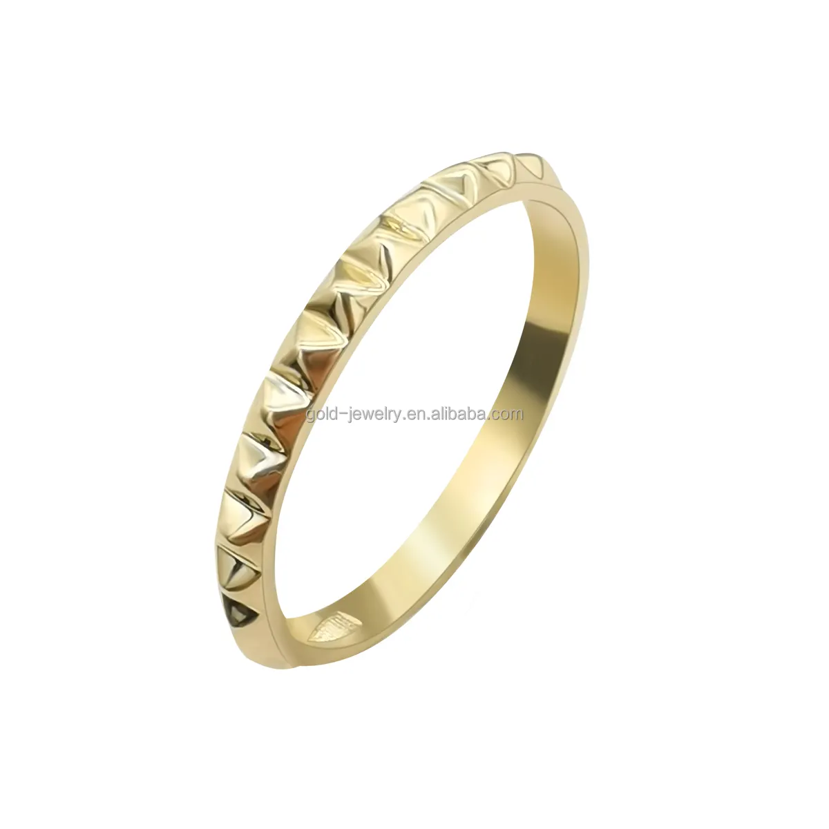 AU375 9K Genuine Real Yellow Gold Rings Women Finger Rings Jewelry Solid Gold Fine Jewelry Wholesale Chinese Gold