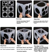 Boîte de mesure pour ballons en latex à hélium, avec outil de mesure, pour décorations d'Halloween (vente en gros)