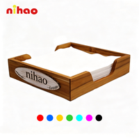 NIHAO B2B Distributeur de serviettes en bois pour table, idéal pour l'hôtellerie, les restaurants et les cafés