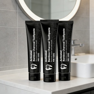 Vente en gros d'usine OEM ODM Pâte dentifrice blanchissante au charbon de bois pour un nettoyage en profondeur, dentifrice naturel au charbon de bambou activé noir - Product Image 6