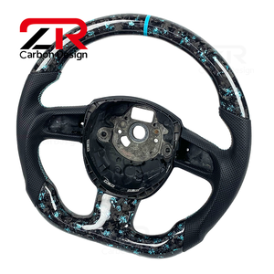 Volante Deportivo de Fibra de Carbono Forjado para Mejora Interior de Automóviles <span class=keywords><strong>Audi</strong></span> S5 RS5 S6 RS6 <span class=keywords><strong>A3</strong></span> A4 A5 S4 RS3 RS4 - Product Image 5