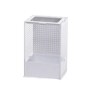 Terrario Acrílico <span class=keywords><strong>Grande</strong></span> para Reptiles e Insectos, Caja de Cría para Mantis, Arañas y Tarántulas, Apilable, Transpirable, Cuadrado, para Mascotas - Product Image 1